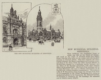 De nye kommunale bygninger i Sheffield af Frank Watkins